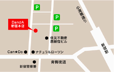 西新宿店案内地図
